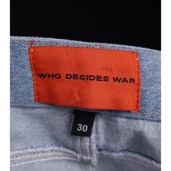 Who Decides War by MRDR BRVDO Unified Embroidered Jeans 30 Mens Blue $675 - Picture 11 of 16